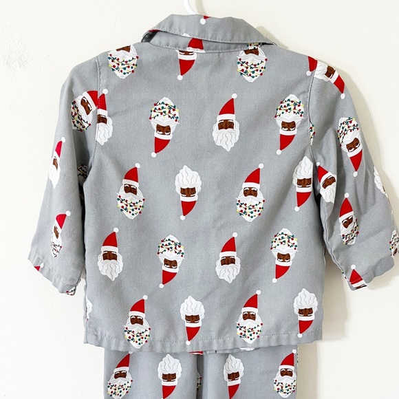 Old Navy Unisex Holiday-Print Santa Walnut Pajama Set Size 12-18 Months - Picture 8 of 11